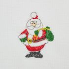 Вафельное полотенце "Дед Мороз" d=60 см,100% хл. 160 г/м2 - Фото 2