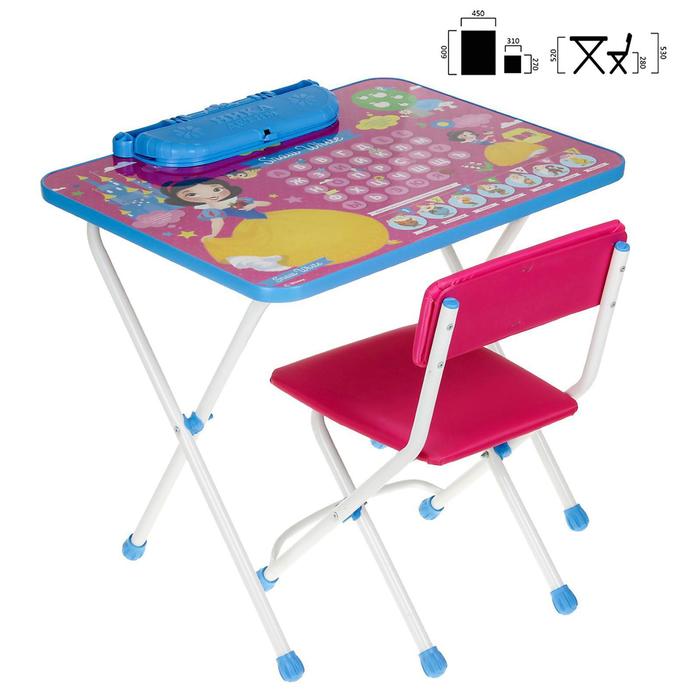 Комплект детской мебели «Белоснежка»: стол, пенал, стул мягкий - Фото 1