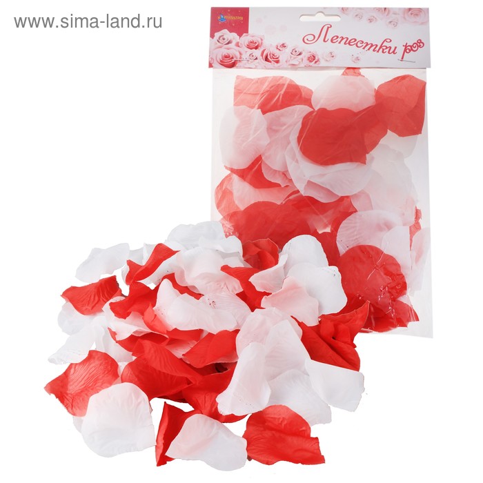 Лепестки роз с запахом, цвет красно-белый - Фото 1