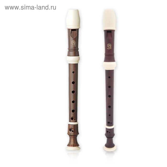 Блокфлейта Angel AWR-SW(B) Wood Grain  сопрано, барочная система, коричневая, 3 части - Фото 1