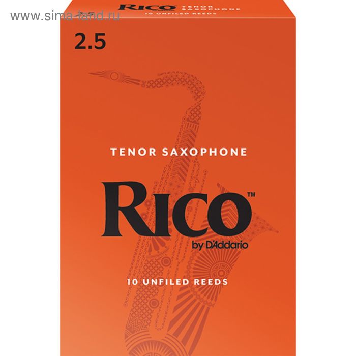 Трости для саксофона Rico RKA1025 тенор, размер 2.5, 10шт - Фото 1