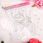 Фрески песком и цветной фольгой "Самой милой" Принцессы: Ариэль + стека, блестки, 2 шт. - Фото 3