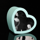 Коробка в форме сердца "Сердце" с окном, голубой, 25 х 22 х 15 см - Фото 2