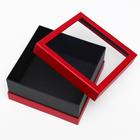 Набор коробок 3 в 1 с окном, красный, 25 х 25 х 12 - 20 х 20 х 10 см - Фото 3