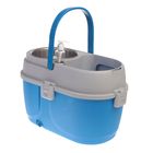 Швабра с отжимом и ведро с металлической центрифугой 10 л, запасная насадка из микрофибры, дозатор, цвет МИКС - Фото 2