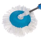 Швабра с отжимом и ведро с металлической центрифугой 10 л, запасная насадка из микрофибры, дозатор, цвет МИКС - Фото 9