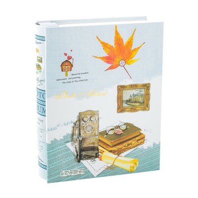 Фотоальбом на 200 фото 10х15 см "Осенние посиделки" в коробке МИКС 26х20,5х5,5 см