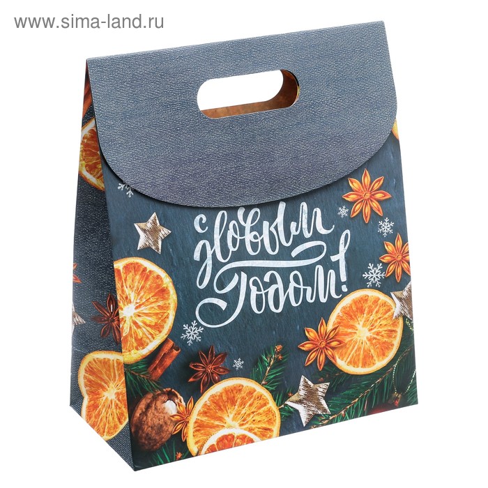 Пакет подарочный «Теплого счастья в Новом году!», 26 × 32 × 12 см