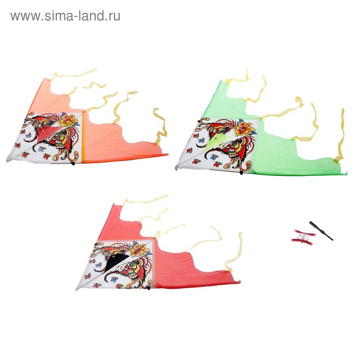 Воздушный змей "Бабочки" с леской, цвета МИКС - Фото 1