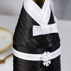 Украшение для шампанского "Жених и невеста", чёрно-белое - Фото 12