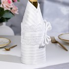 Украшение для шампанского "Жених и невеста", чёрно-белое - Фото 13