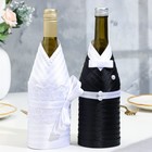 Украшение для шампанского "Жених и невеста", чёрно-белое - Фото 16