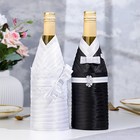 Украшение для шампанского "Жених и невеста", чёрно-белое - Фото 10