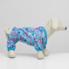 Комбинезон для собак цветной, девочка, S ( дс 20-22 см, ош 26 см, ог 30-34 см) - фото 809167296
