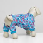 Комбинезон для собак цветной, девочка, S ( дс 20-22 см, ош 26 см, ог 30-34 см) - фото 809167297