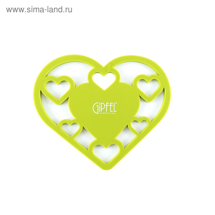 Подставка силиконовая Amour, 20 х 17 х 0,5 см, зелёный - Фото 1