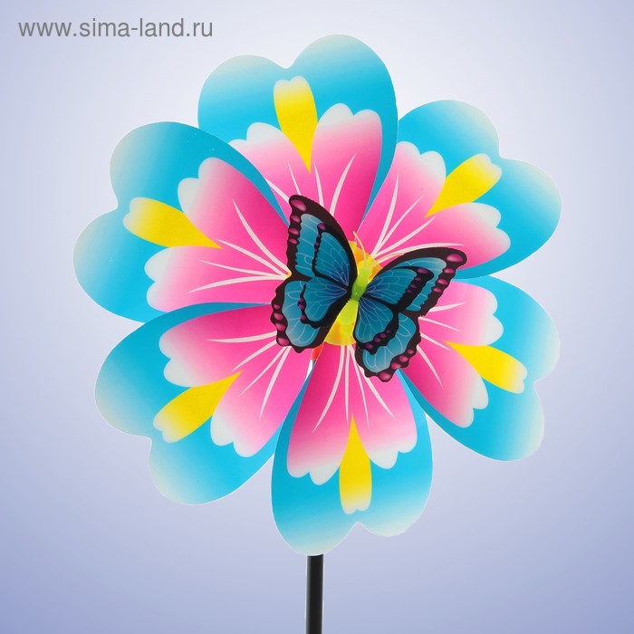 Ветерок «Бабочка», мягкий пластик, на пружине, цвета МИКС - Фото 1