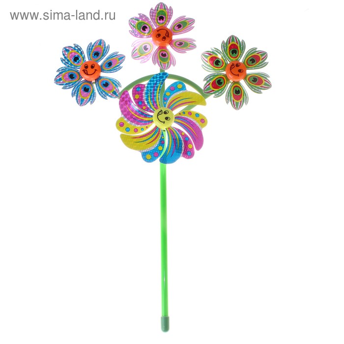 Ветерок цветная голография с мордочкой смайлика - Фото 1