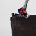 Сумка женская, 2 отдела на молнии, наружный карман, длинный ремень, цвет коричневый - Фото 4