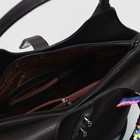 Сумка женская на молнии, 1 отдел с перегородкой, наружный карман, длинный ремень, цвет коричневый - Фото 5