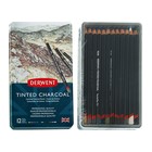 Уголь в карандаше набор Derwent Charcoal, 12 цветов - Фото 1