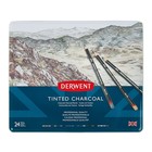 Уголь в карандаше набор Derwent Charcoal, 24 цвета - Фото 2