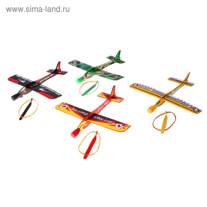 Самолет-рогатка, цвета МИКС - Фото 1