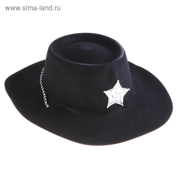 Карнавальная шляпа "Полицейский" черная - Фото 1