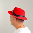 Карнавальная шляпа, с кантом, красная - Фото 6