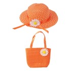 Карнавальный набор: шляпка с цветком и сумочка, цвет оранжевый, 50-52 р-р 2-5 лет - Фото 3