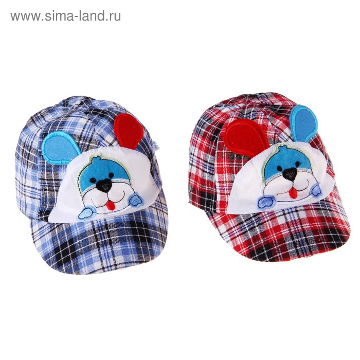 Кепка детская для мальчиков "Собачка", 46 р-р 9 месяцев-2 года, цвета МИКС - Фото 1