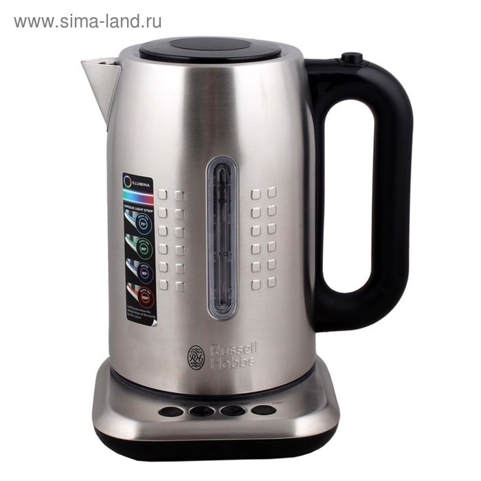 Чайник электрический Russell Hobbs 20160-70, металл, 1.7 л, 2400 Вт, подсветка, серебристый - Фото 1