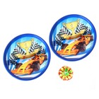 Игра-тарелка "Гонщик", набор: 2 тарелки+мяч на липучке, 18 см - Фото 1