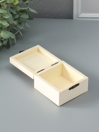 Шкатулка для росписи дерево «Квадрат», 8×8×5 см, МИКС