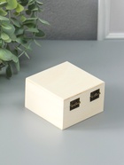 Шкатулка для росписи дерево «Квадрат», 8×8×5 см, МИКС - Фото 4