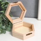 Шкатулка для росписи дерево «Многогранник со стеклянной вставкой», для творчества, декора, 10×9×4.5 см - Фото 8