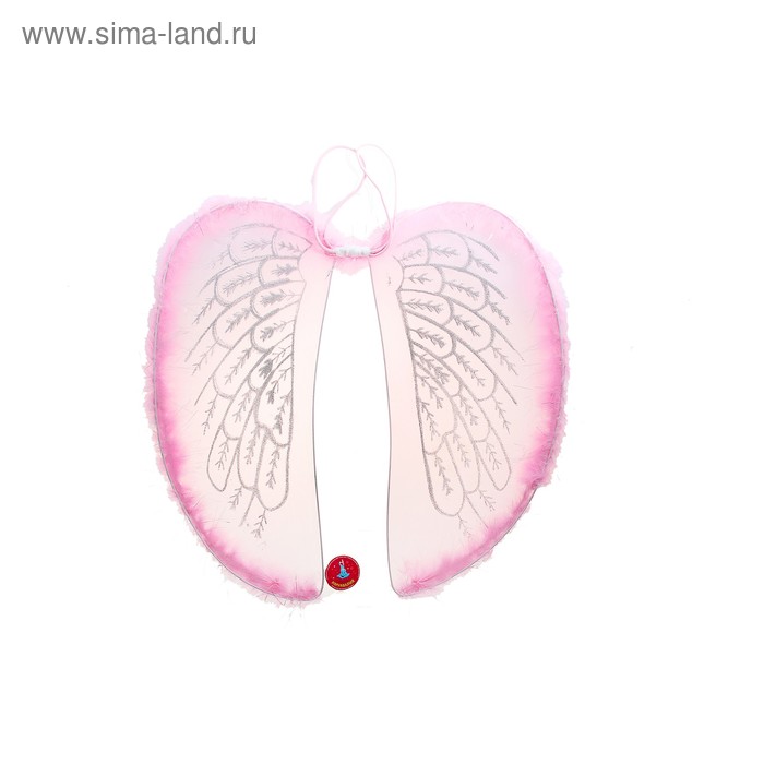 Крылья ангела с блестками, цвет розовый - Фото 1