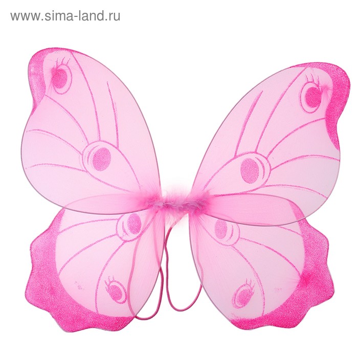 Карнавальные крылья бабочки с блестками, цвета МИКС - Фото 1