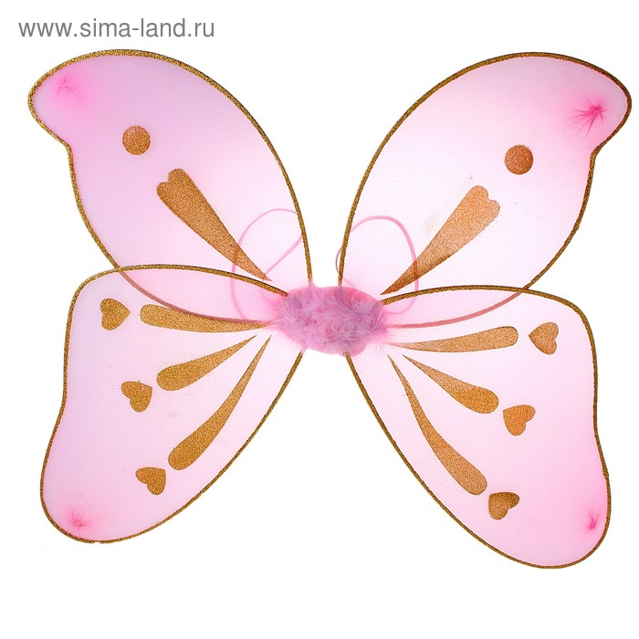 Карнавальные крылья бабочки с узорами, цвета МИКС - Фото 1