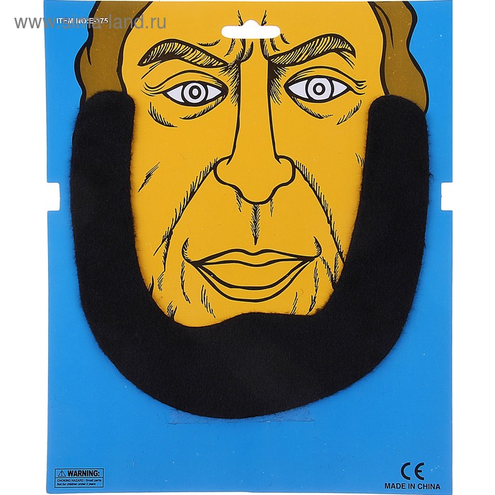 Карнавальная борода, цвет чёрный - Фото 1