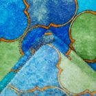 Покрывало постельное "Павлина"  Мозаика голубая,150 х 200 см аэрософт 190гр/м2, пэ100% - Фото 3