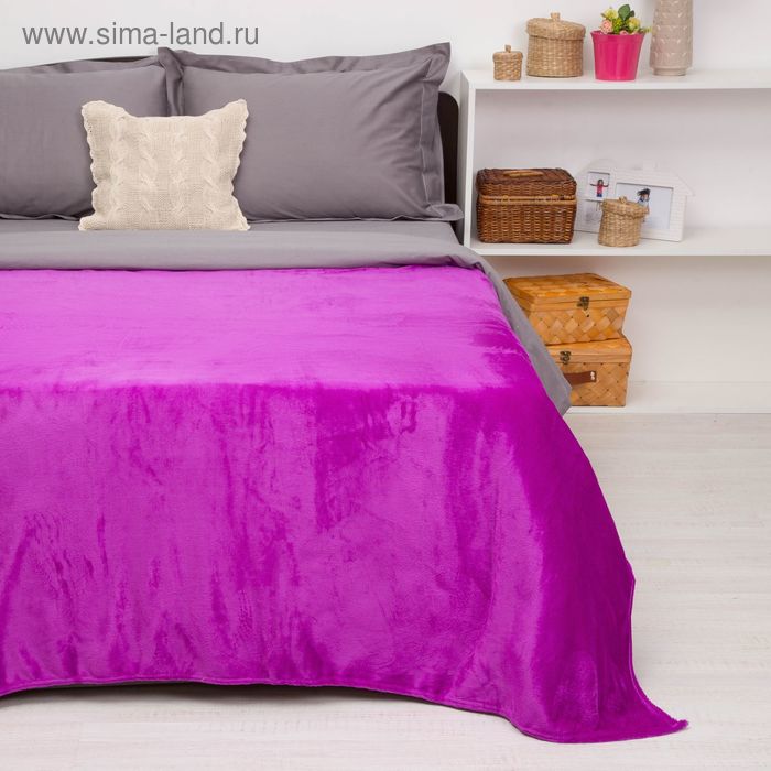 Покрывало постельное "Павлина" Неон фиолетовый, 150 х 200 см  аэрософт 190гр/м2, пэ100% - Фото 1