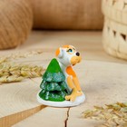 Сувенир ковровская глиняная игрушка «Собачка с ёлкой» - Фото 2