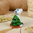 Сувенир ковровская глиняная игрушка «Собачка с санками и ёлкой» - Фото 5