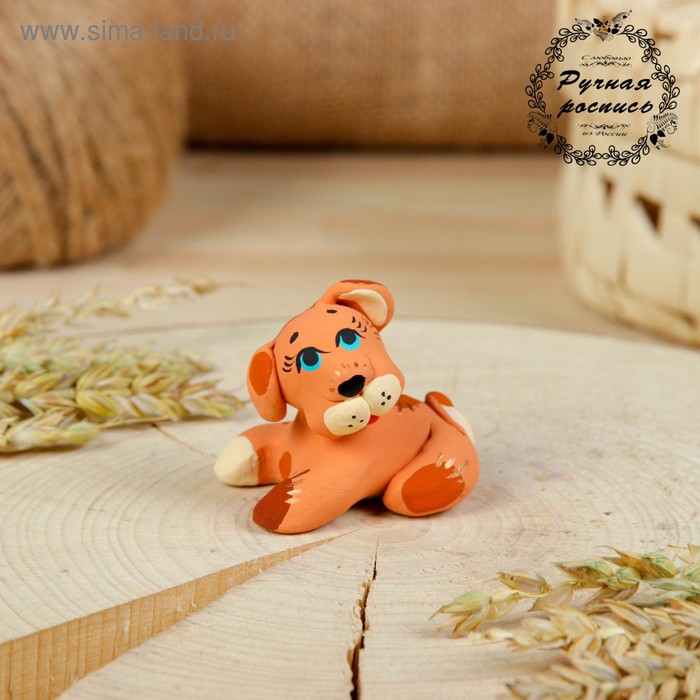 Сувенир ковровская глиняная игрушка «Собачка» - Фото 1