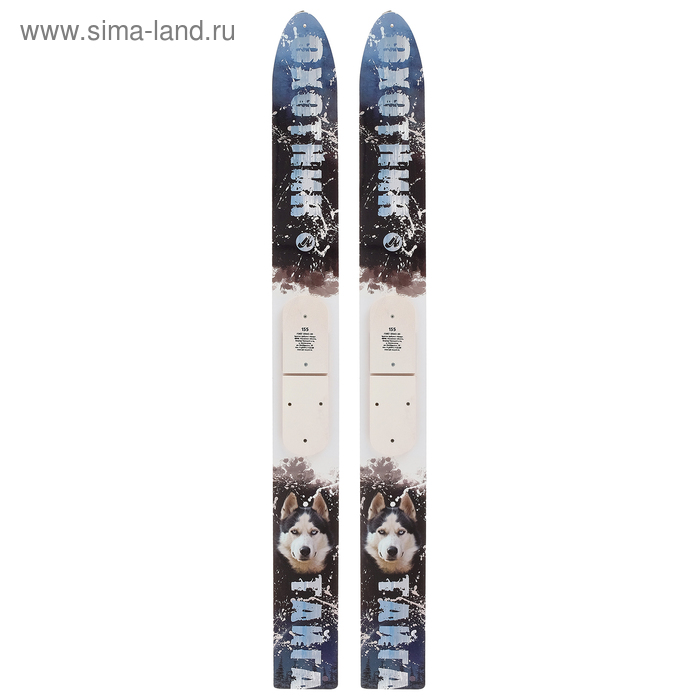 Лыжи охотничьи дерево-пластиковые «Тайга», 155 см, цвета МИКС - Фото 1