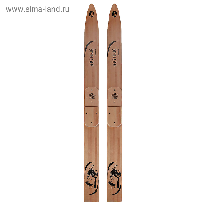 Лыжи деревянные "Лесные" 175 см (ширина 110 мм) - Фото 1