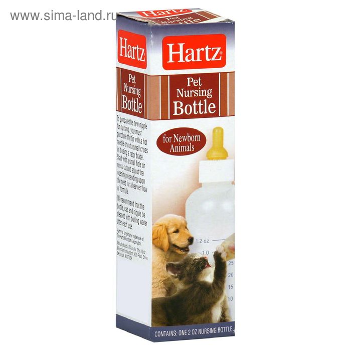 Бутылочка Hartz с соской, для новорожденных котят и щенков - Фото 1