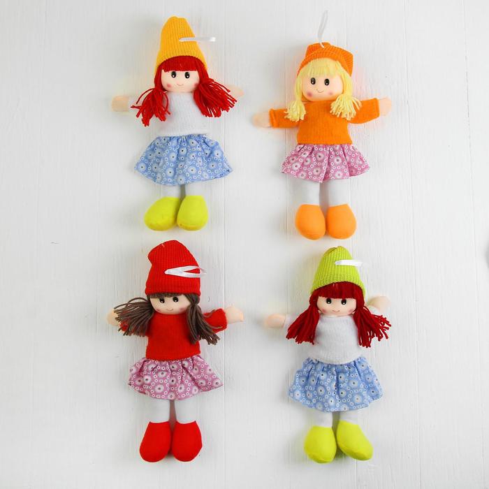 Мягкая игрушка «Кукла», в шапке, цвета МИКС - фото 1883203664