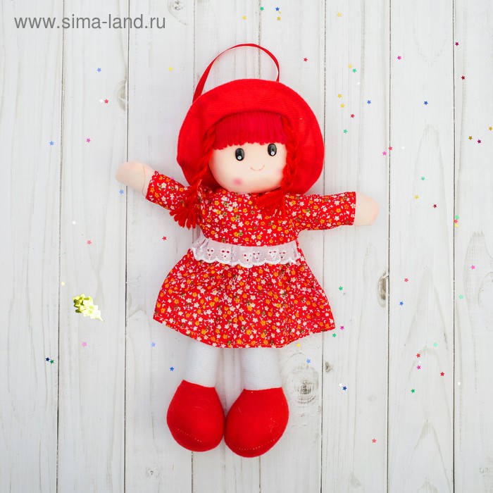 Мягкая игрушка «Кукла», в платье, с шляпкой, цвета МИКС - Фото 1